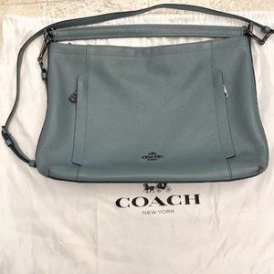 COACH Scout Hobo Bag Mineral Blue Leather